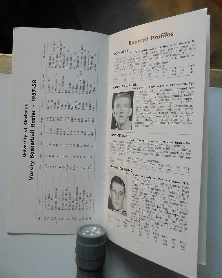 1957 1958 Cincinnati U Basketball Media OSCAR ROBERTSON Connie Dierking Royals - Image 3 of 4