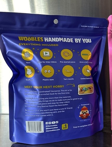 The Woobles HAZEL THE NUTCRACKER Christmas Learn To Crochet Kit - Picture 2 of 2