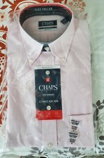 CHAPS MEN'S LONG SLEEVE SHIRT SIZE 14 - 14 1/2  32/33 REGULAR FIT COLOR BLUSH