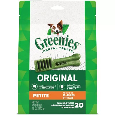 Greenies Petite Chewy Dental Dog Treats Original Chicken - 12oz/20ct