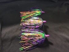 High Percentage Silicone/Mylar Salmon Trolling Flies Pack Of 3- 4” Unrigged