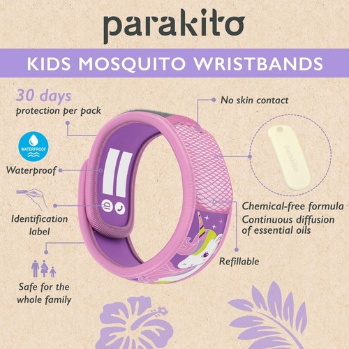 PARAKITO Waterproof Mosquito Band Kids - 15 Days per Pellet, 2 Pellets per Pack - Picture 3 of 24