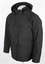 Michael Kors Men's Coat Jacket Lined Hooded Pockets M Medium Black Softshell