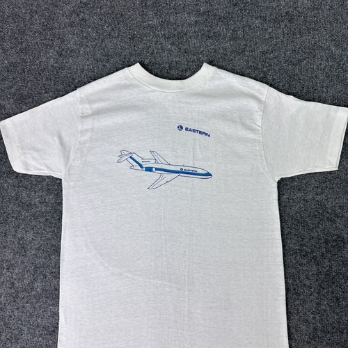 Vintage Eastern Airlines T-shirt Men's Small White WhisperJet Airplane 17x28 - Picture 2 of 11