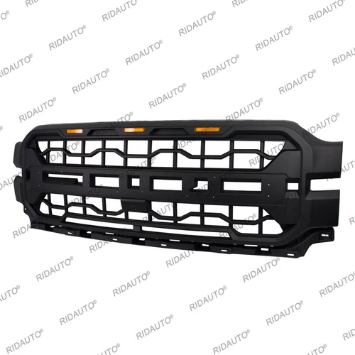 Black Front Grille Bumper Grill With Yellow LED Lights Fits For F150 2024 2025 - Foto 3 di 9