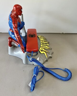 Vintage Spider-Man Telephone Marvel Comics Animated Landline