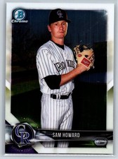 2018 Bowman Chrome Sam Howard Rookie Colorado Rockies RC #BCP109