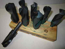 1/2" SHANK HSS SILVER & DEMING DRILL SET 1-1/16 -1-1/2"- 8 PCS/SET #504-8-12-NEW