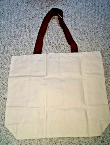 NWT Martha Stewart APPLE CANVAS TOTE BAG * WEB STRAPS * WASHABLE * 19x17x5 - Picture 5 of 7