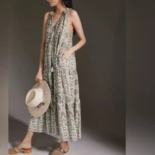 Omika Paola Womens Dress Floral Sleeveless Maxi Oversized S