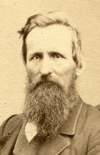 CIVIL WAR ERA  CDV, TAX STAMP. GRIM MAN WITH LONG BEARD. WASHINGTON, PA.