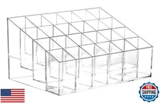 Tecbeauty Lipstick Holder, 24 Slots Clear Lipstick Organizer Acrylic Lipgloss