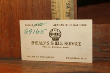 Vintage 1950's Shealy's Shell Oil Service Station Columbia SC