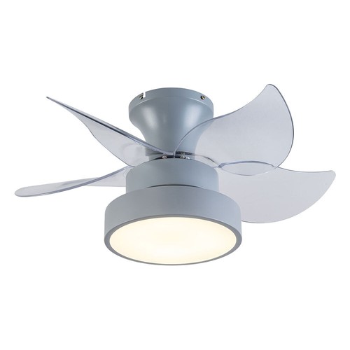 Grey Modern Fan Lights Ceiling Mount LED Ceiling Light Kit With Remote Control - Picture 7 of 24