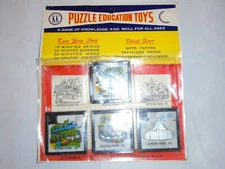 Set of 4 Vintage Hersheypark Slide Puzzle Education Toys Hershey PA Skill Game