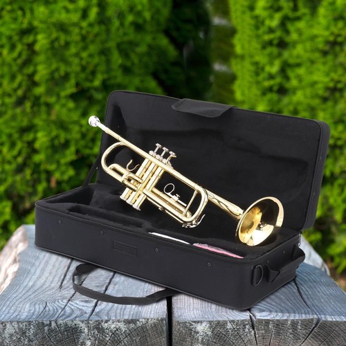 Bb Trumpet for Beginner or Advanced Student with Case, pair of gloves Set - Picture 10 of 50