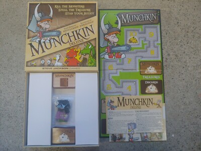 Munchkin Deluxe (Board Game, 2015) Steve Jackson Games cards strategy COMPLETE