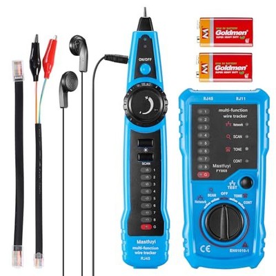 Network Cable Tester Line Finder with Probe Tone Wire Tracker Multifunction R...