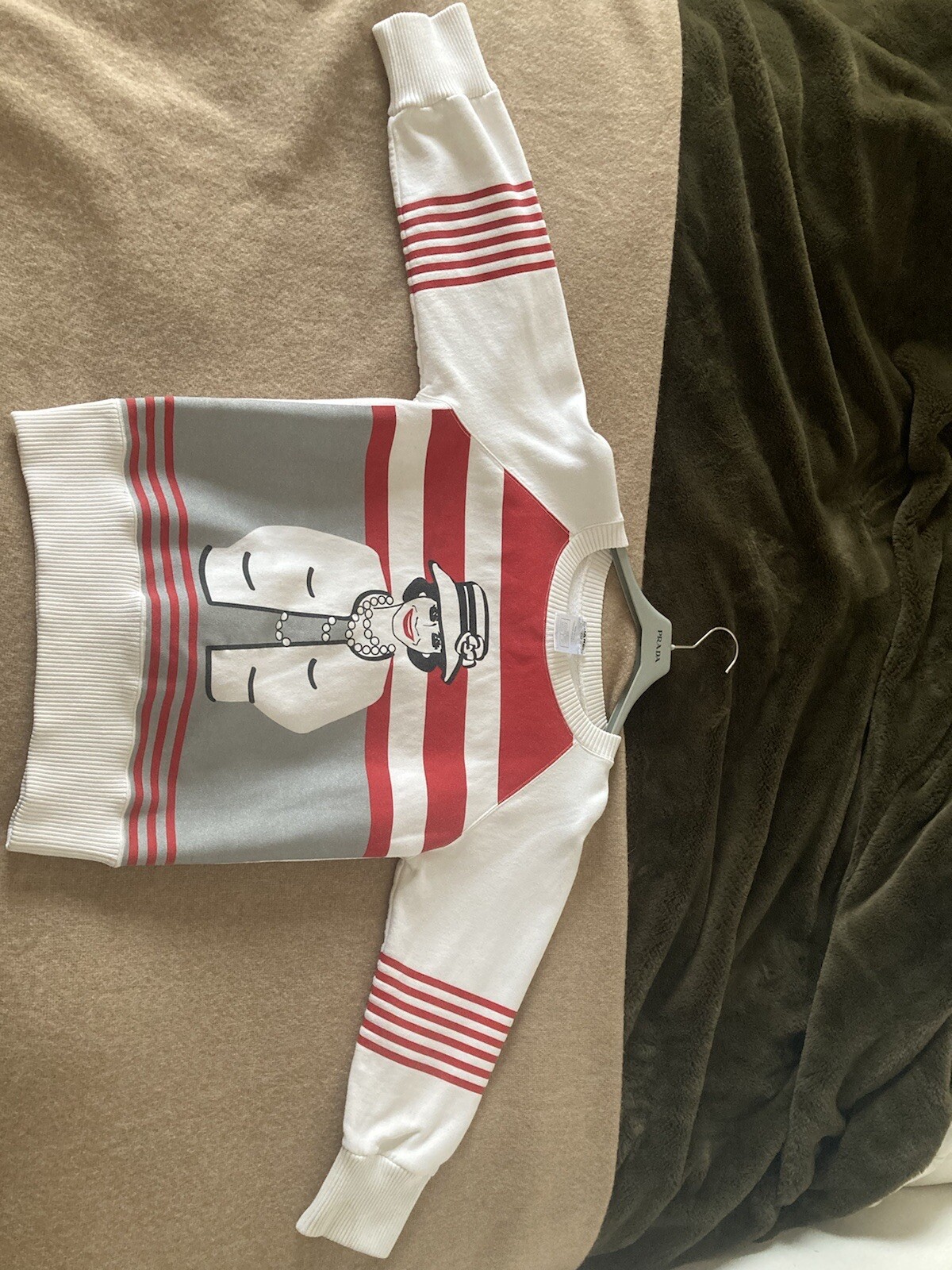 Chanel vintage stripe print sweatshirt 40 (RARE) *SEE DESCRIPTION* image 4