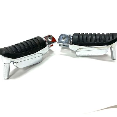 CLEARANCE CHROME OEM FRONT FOOT PEGS ENGRAVED WEIGHTS NUTS