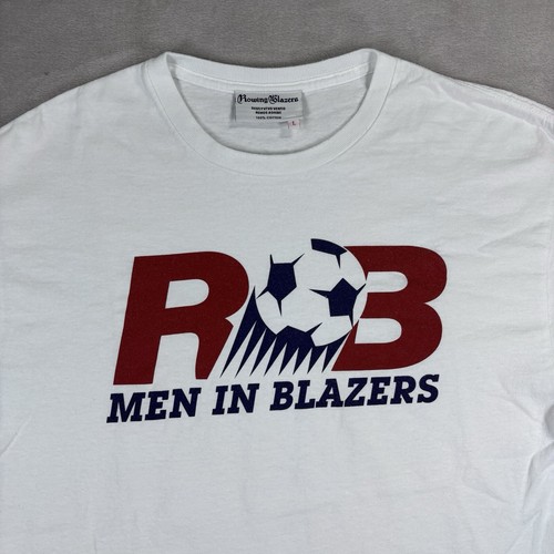 Rowing Blazers Men in Blazers T-Shirt Size Large Soccer Short Sleeve White - Picture 2 of 6