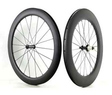 Set ruote bici da strada in fibra di carbonio 700C 60 mm 88 mm profondità 25 mm larghezza clincher/tubolare