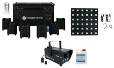 American DJ Element H6 Pak 6 RGBAW UV Wireless DMX Lights Fogger Effect Light