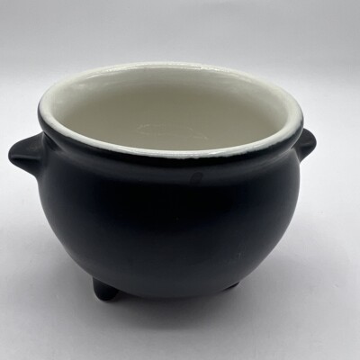Halloween Black Ceramic Small 3.5 x2.5  Decorative Planter Gothic Garden