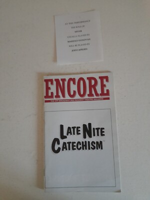 Encore Late Nite Catechism Comedy Theatre Programme Magazine Book Very Rare 
