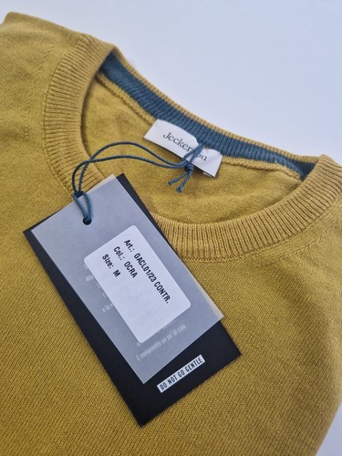 Maglia JECKERSON UOMO MAN Maglione SWEATER Lana Cotone OCRA SENAPE Pullover 149€ - Foto 3 di 5