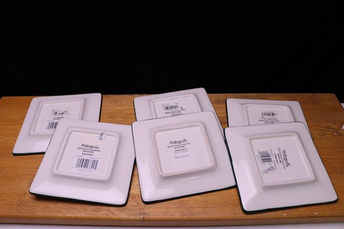 5 1/2 " Winterberry Square Appetizer Plates Set of 6 Pfaltzgraff - Picture 4 of 5