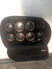 T3 Volumizing Hot Rollers Luxe 1in Ceramic Travel Case 250 F 120W Black