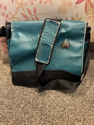 Vintage Star Trek The Next Generation Laptop Messenger Bag Blue Science Medical