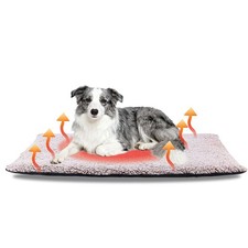 Heated Dog Bed Self Warming Bed Advanced Extra Warm Thermal Pet Pad for Indoo...