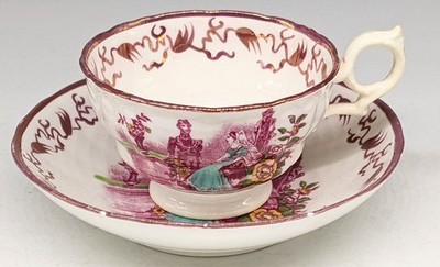 Antique Queen Victoria & Albert Sunderland Luster Cup & Saucer | eBay