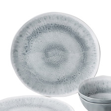 Brunner Melamin- und Steingeschirrset Midday Odette Pearl 12tlg Grau – Bild 3