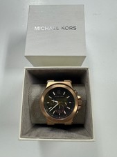Michael Kors MK8184 Men s Classic Watch - Black/Rose Gold. Mint- Needs Battery