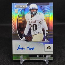 2020 Panini Prizm Draft Picks #156 Davion Taylor Prizms Silver Autographs