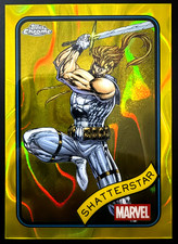 2025 Topps Chrome Marvel Shatterstar Yellow Lava Refractor #49
