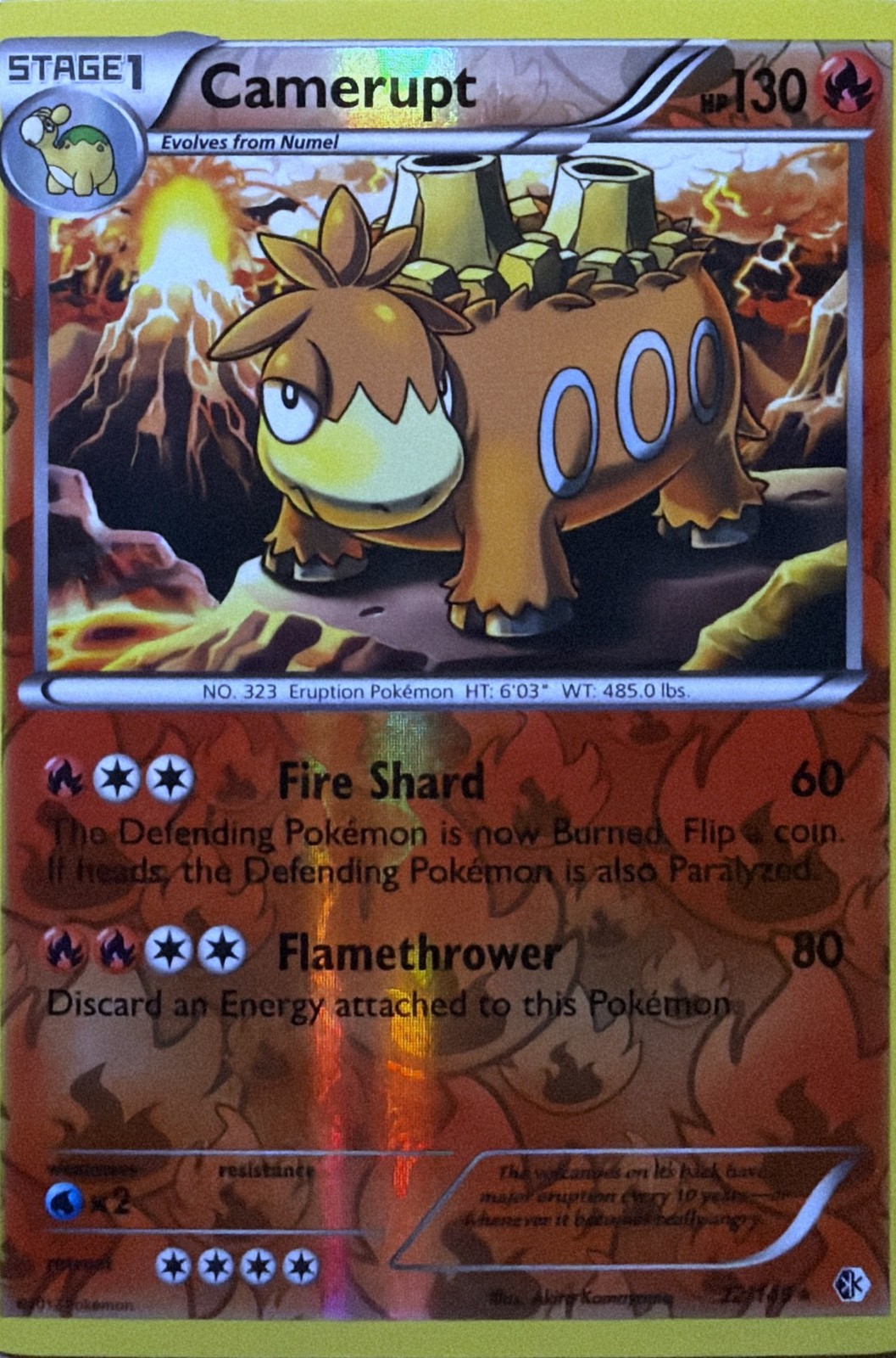 Camerupt Reverse Holo Rare Boundaries Crossed 22/149 LP