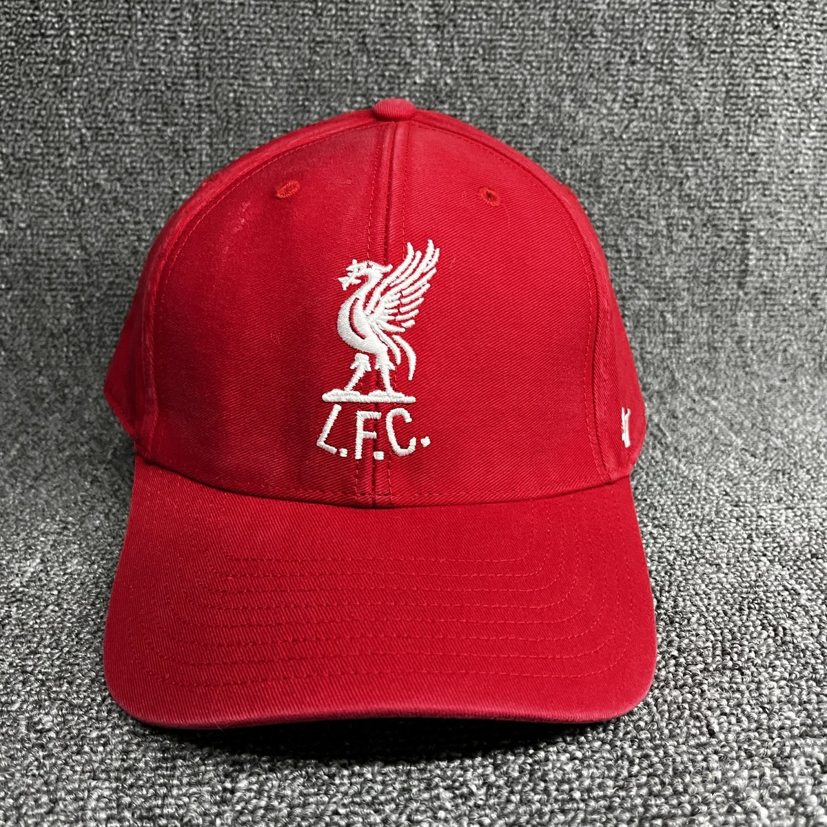 Liverpool FC '47 Brand Clean Up Hat Red Adjustable LFC Liver Bird Cap NEW