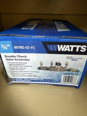 Watts 007M3-QT-FZ 3/4  Bronze Double Check Valve Assembly