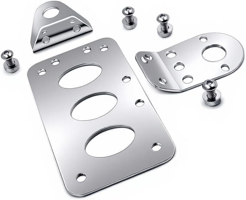 Side Mount Motorcycle License Plate Bracket Fits for Bobber Chopper Chrome