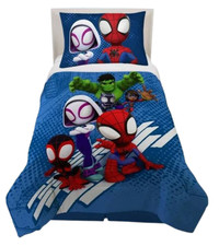 Spider-Man "Spidey" Kids 2pc Reversible Twin/Full Comforter Set-W15276346805