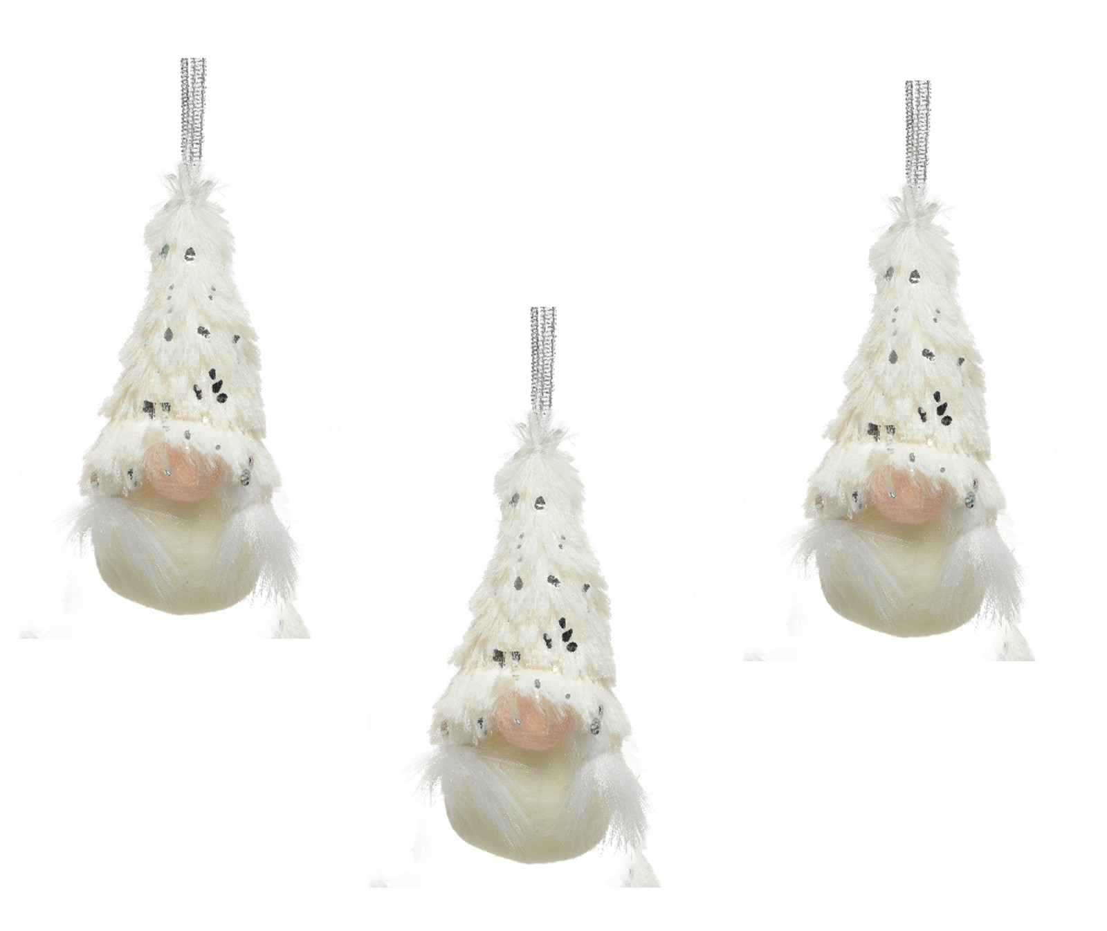 JobLot Clearance Christmas Tree Decorations Gonk Ornaments Cute Gnome Scandi x 3