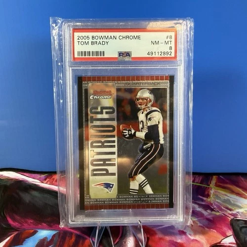 2005 BOWMAN CHROME TOM BRADY #8 PSA 8 MINT New England Patriots
