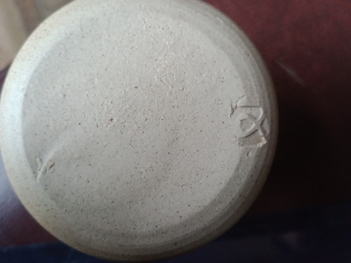 Studio Pottery Stoneware Brown & Beige Glaze Sugar Bowl. 12 cm Dia. Mark RS? - Picture 7 of 7
