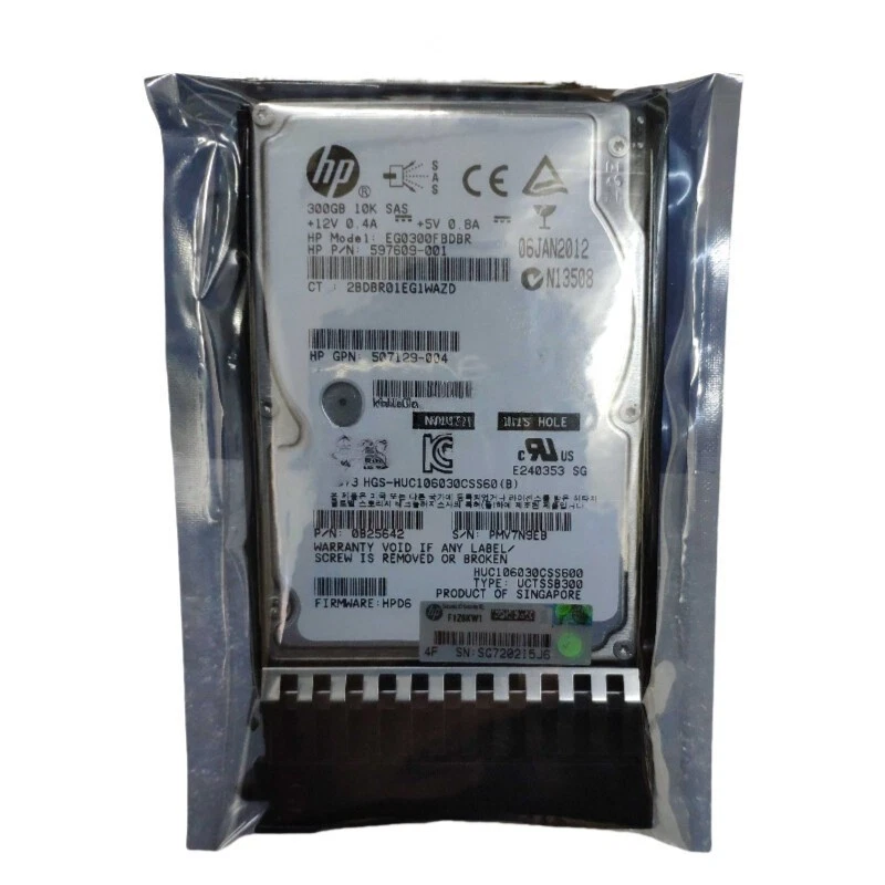 HP 507284-001 507127-B21 300G 10K SAS 2.5"DL380 DL580 ML370 G6 G7 HDD Hard Drive - Image 2 of 4