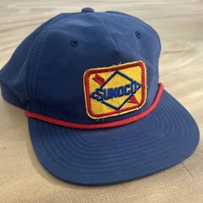Vintage Sunoco Hat Cap Richardson Adjustable Back - Dark Blue