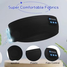 Bluetooth 5.0 Sleep Eye Mask Wireless Headphones Soft Music Headbands